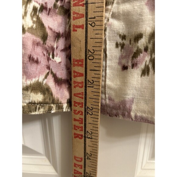 VTG N Touch Collared Floral Jacket Linen Blend Long Sleeve Sz 8 Career Office - Picture 5 of 6